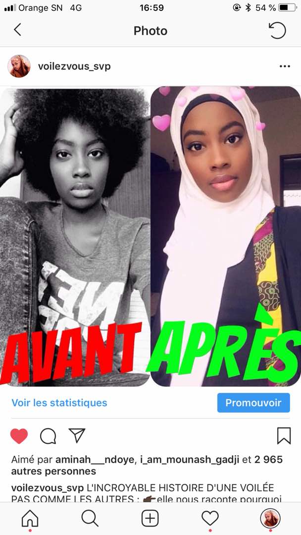 Photos : Avant et après avoir porté le Hijab, regardez les photos de ces filles sur Snapchat