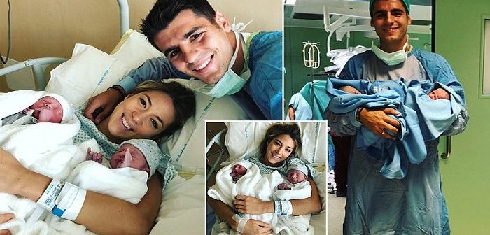 Alvaro Morata : Sa femme a accouché de jumeaux (photos)