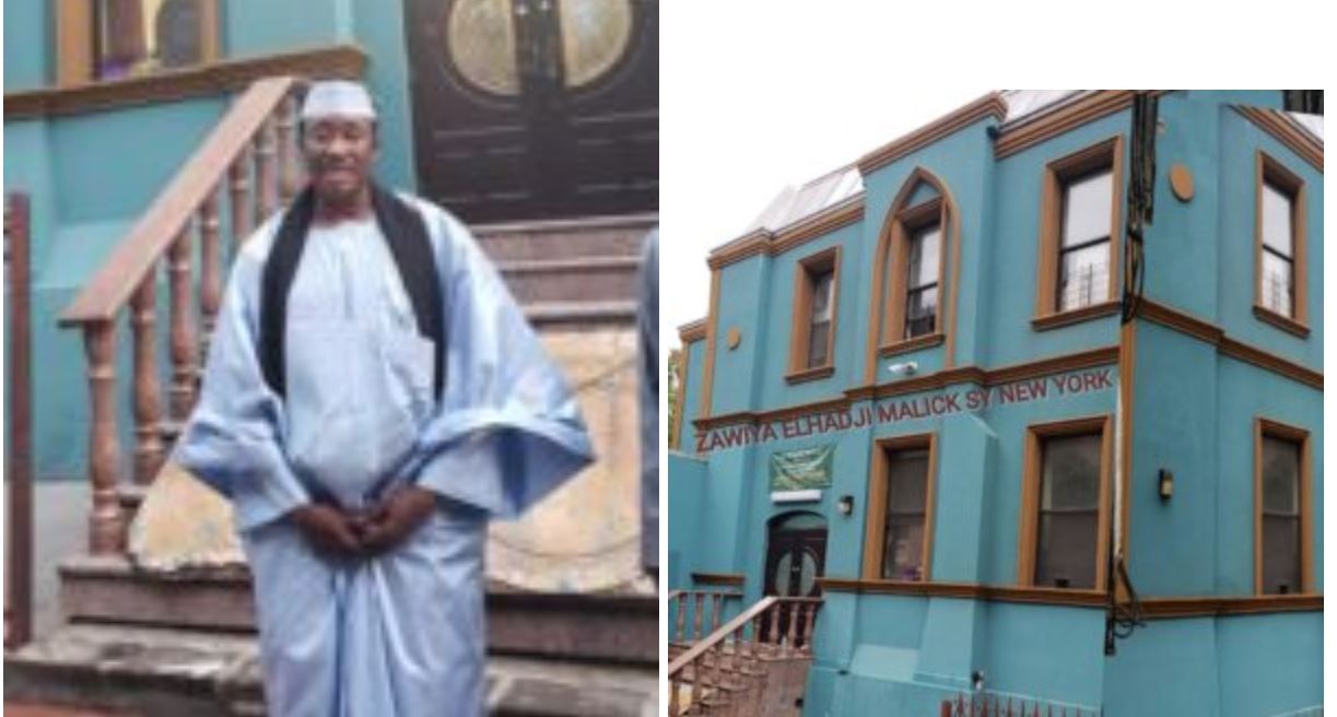 Serigne Mame Mor Mbacké à la Zawiya Seydil Hadji Malick Sy de New York