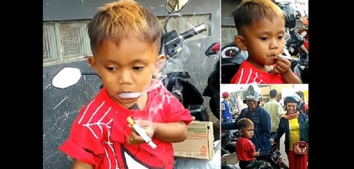 Indonésie : âgé de 2 ans et demi, il peut fumer jusqu’à 40 cigarettes par jour (vidéo)