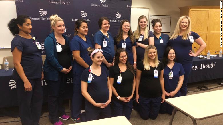 Incroyable : 16 infirmières d’un même hôpital enceintes en même temps