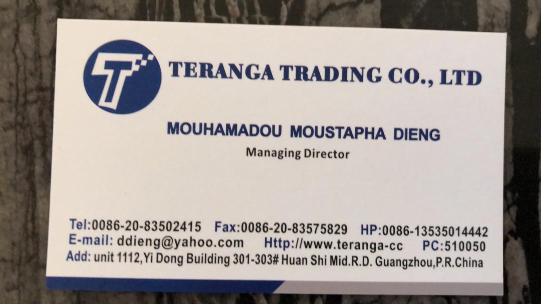 Photos : Moustapha Dieng Chine de Ts Cargo Teranga Trading Co.,LTD