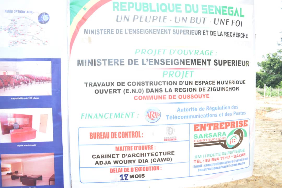 Lancement des travaux de l'Espace Numérique Ouvert (ENO) de Kolda par le chef de l'Etat Macky Sall