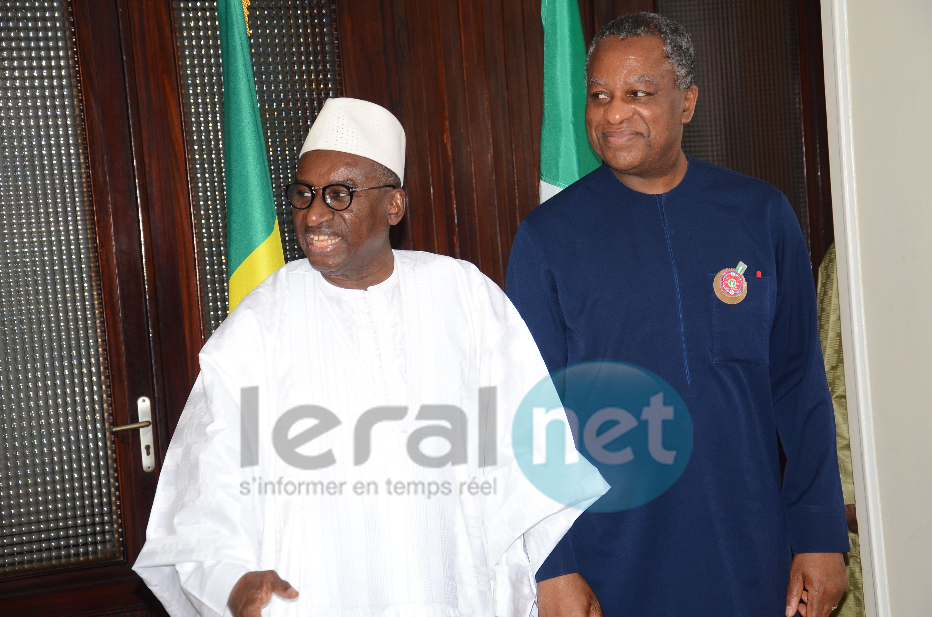 Photos : Séance de travail entre Me Sidiki Kaba et son homologue nigerian, Geoffrey Onyeama