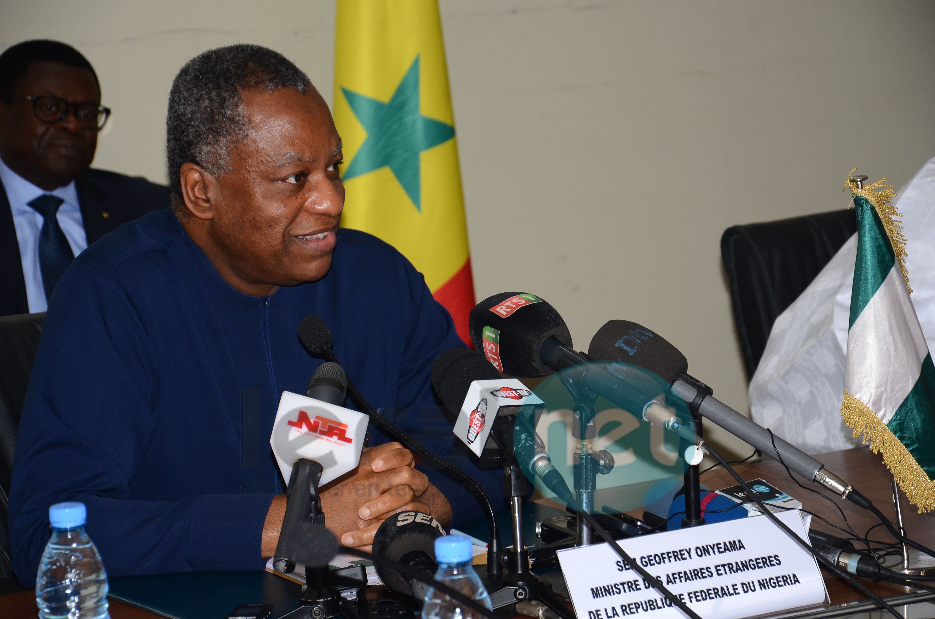 Photos : Séance de travail entre Me Sidiki Kaba et son homologue nigerian, Geoffrey Onyeama