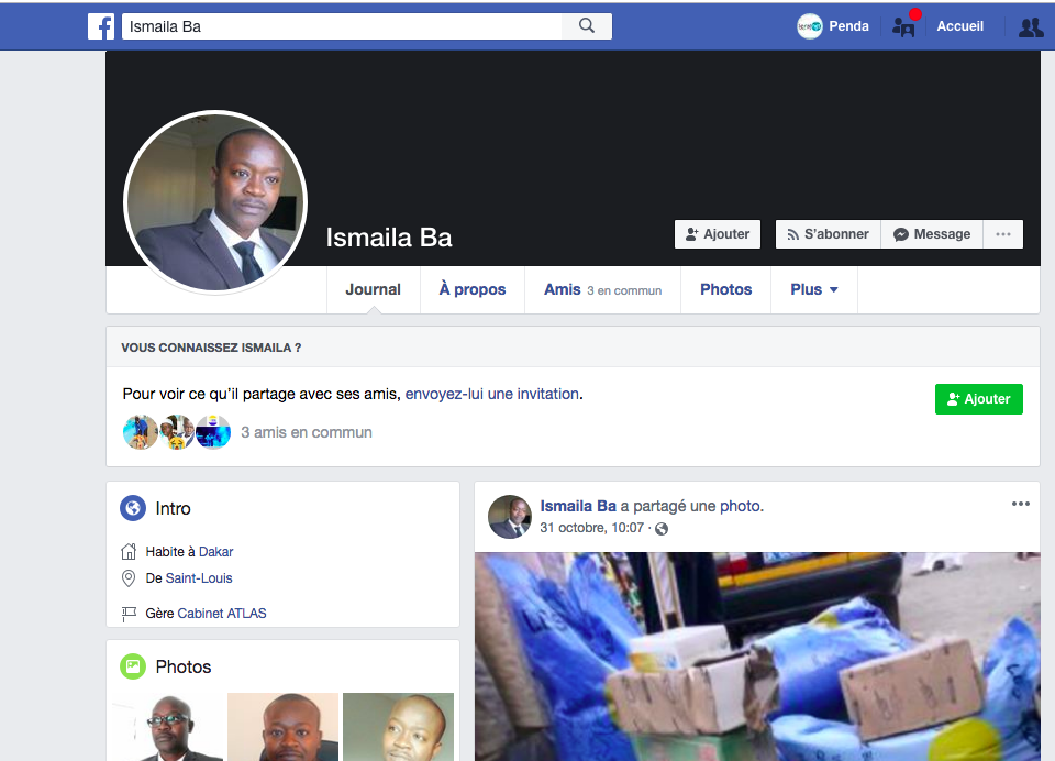 Voici Ismael Ba l'autre prête nom de Ousmane Sonko Voici Ismael Ba l'autre prête nom de Ousmane Sonko
