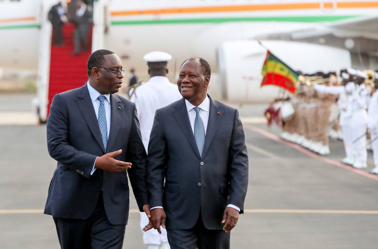 Arrivée du Président de la République de Côte d'Ivoire Alassane Ouattara à Dakar