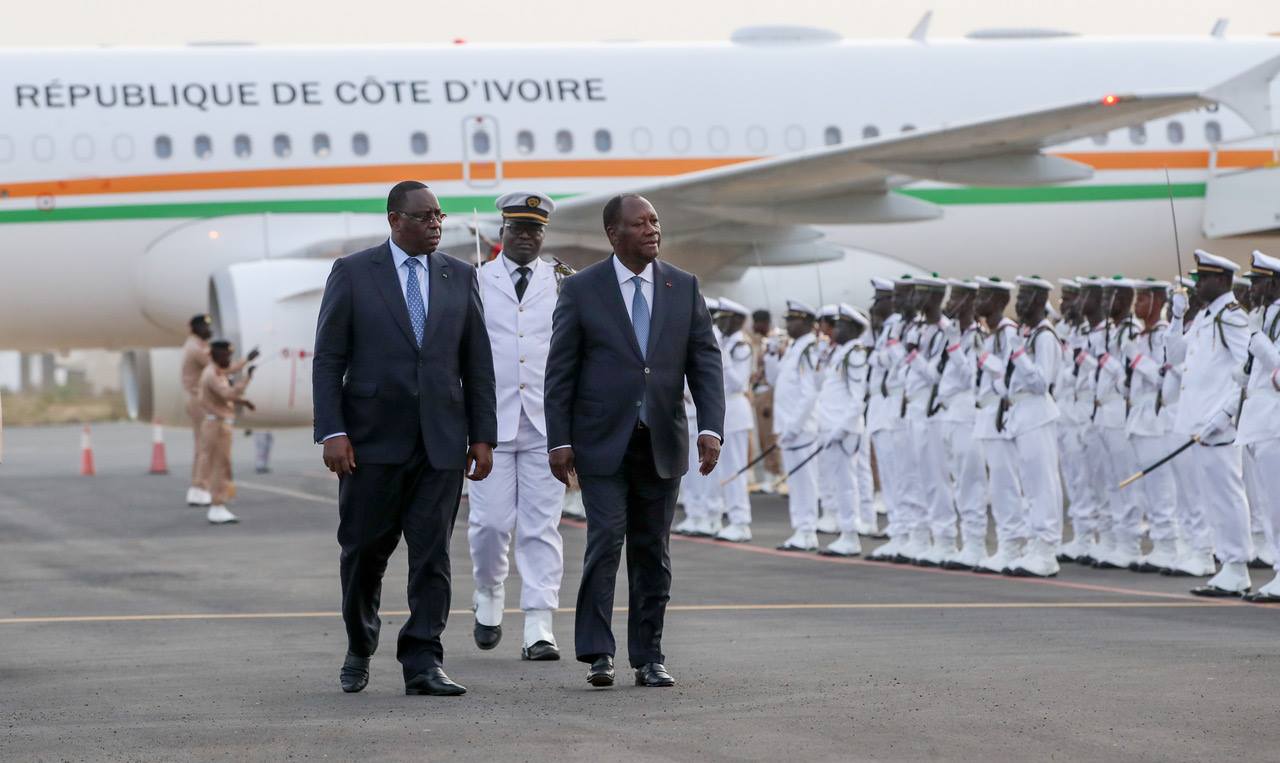 Arrivée du Président de la République de Côte d'Ivoire Alassane Ouattara à Dakar