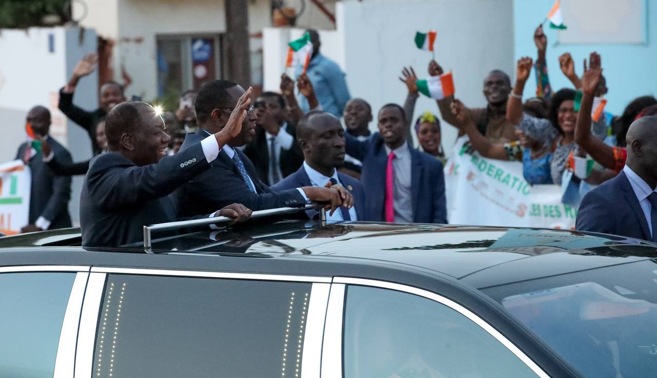 Arrivée du Président de la République de Côte d'Ivoire Alassane Ouattara à Dakar