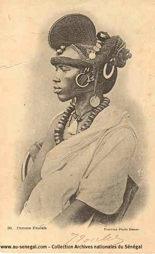 Carte postale Sénégal : Une femme Foulah