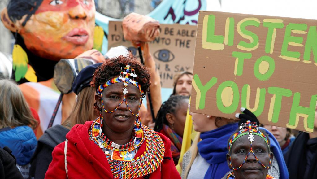 Marche pour le climat dans les rues de Katowice, le 8 décembre 2018. Agencja Gazeta/Grzegorz Celejewski via REUTERS