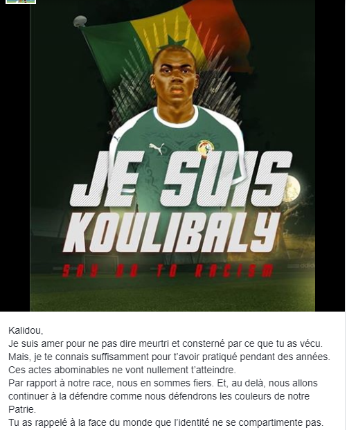 Sadio Mané soutient Kalidou Koulibaly: « Ces actes abominables ne vont nullement t’atteindre »