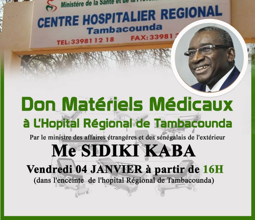 Photos : Dons de matériels médicaux à l’hôpital régional de Tambacounda par Sidiki Kaba