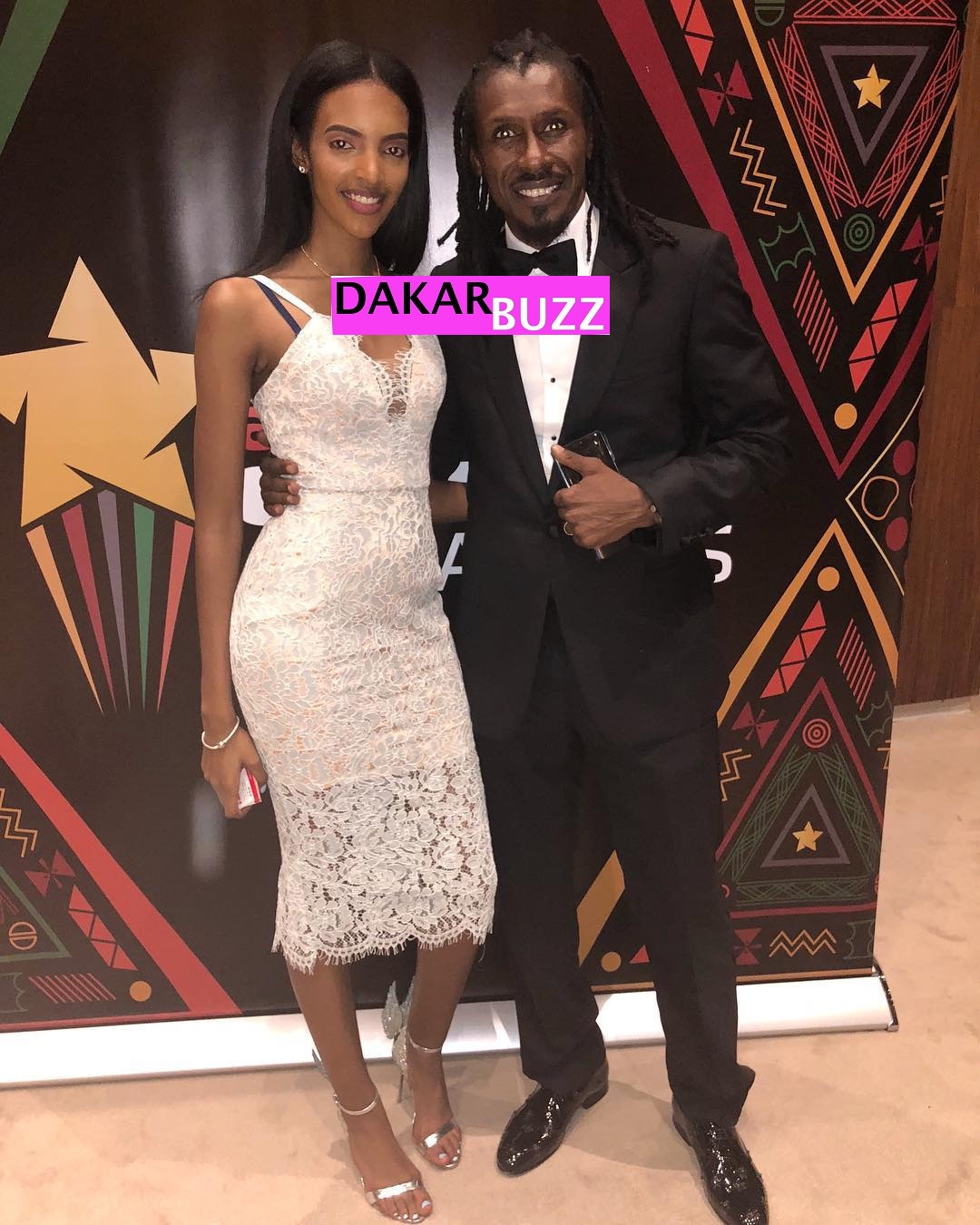Photos : Aliou Cissé avec ses enfants aux CAF Awards 2018 à Dakar Photos : Aliou Cissé avec ses enfants aux CAF Awards 2018 à Dakar