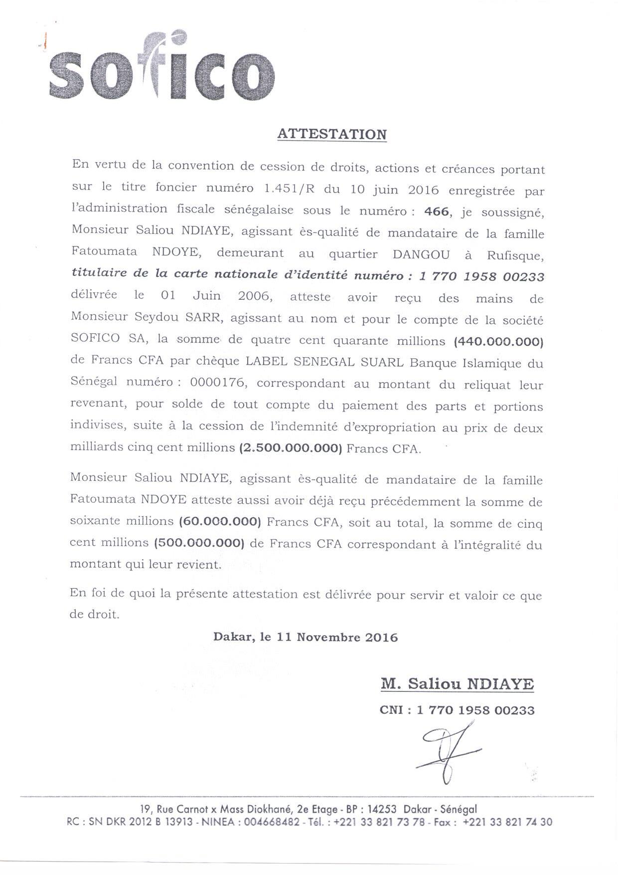 Enquête: Cabinet ATLAS SARL, Cabinet MERCALEX, TF 1452/R : Toute la vérité sur les 94 milliards Fcfa ( Documents ) Enquête: Cabinet ATLAS SARL, Cabinet MERCALEX, TF 1452/R : Toute la vérité sur les 94 milliards Fcfa ( Documents )