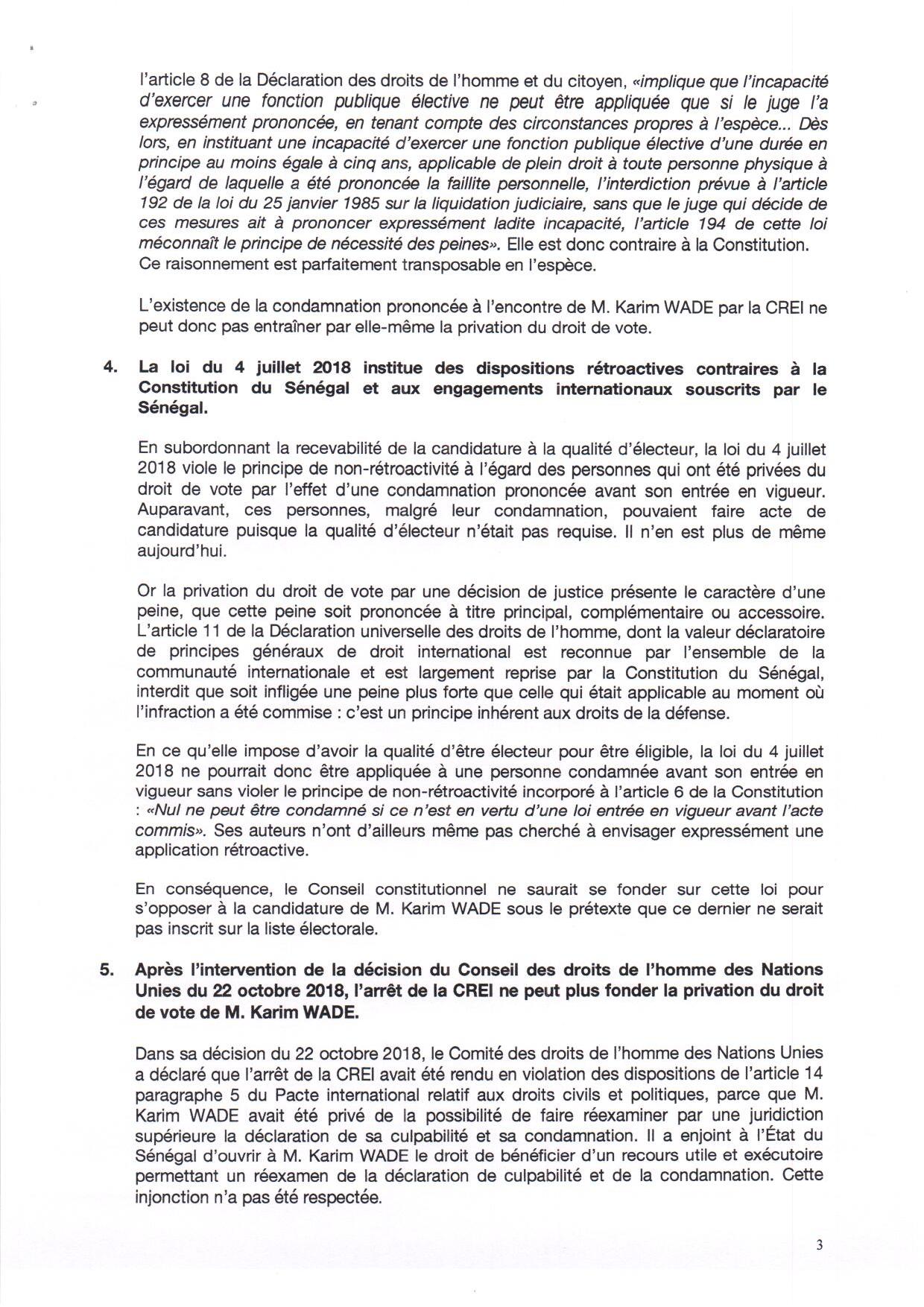 Candidature de Karim Wade: D’éminents juristes nationaux et internationaux écrivent au conseil constitutionnel