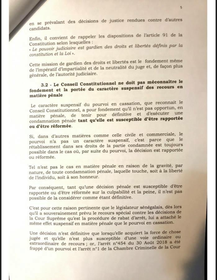 Invalidation de sa candidature au Conseil constitutionnel : l'intégralité du recours de Khalifa Sall (Document)