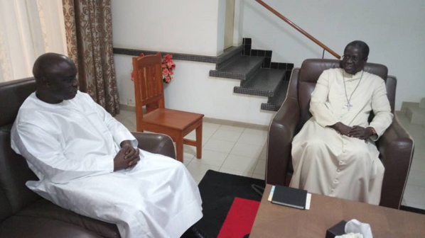 Idrissa Seck reçu par l'archevêque de Dakar Mgr Benjamin Ndiaye