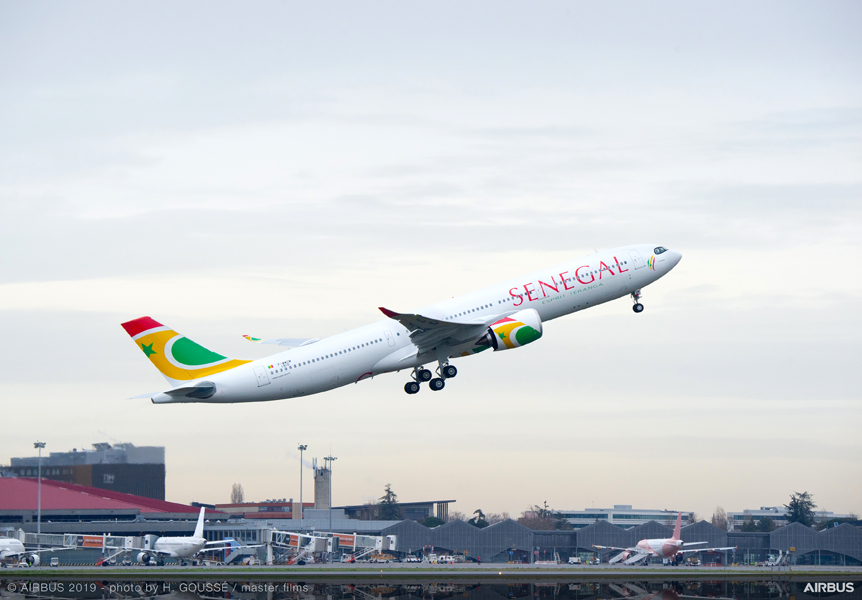 Atterrissage du premier Airbus A330Neo de la compagnie Air Sénégal, le jeudi 31 janvier à l’Aibd