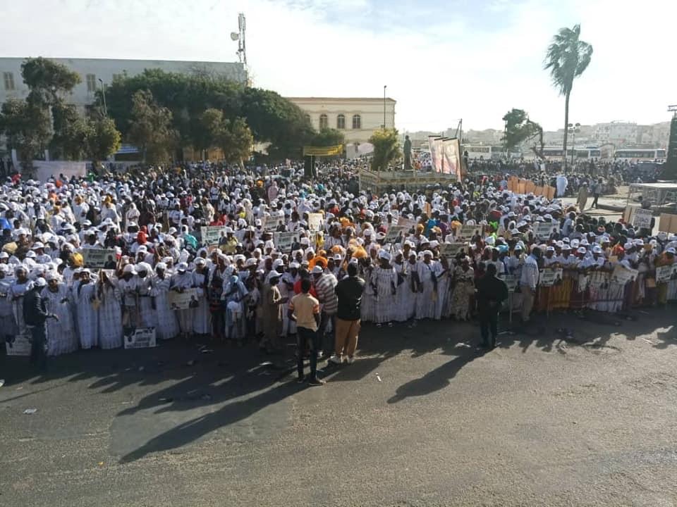 Photos de la forte mobilisation de Mary Teuw Niane à la place Faidherbe (Saint-Louis)