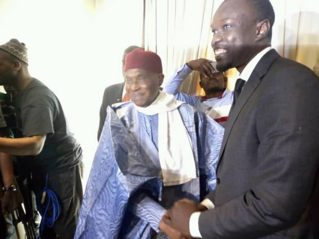 Les premières images de la rencontre Wade et Sonko