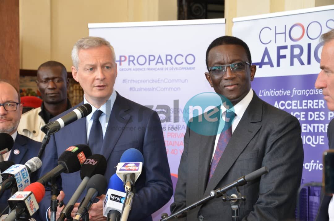 PHOTOS - Lancement du programme "Choose Africa", par Bruno Le Maire et Amadou Bâ, ministre de l'Economie et des Finances de la France et du Sénégal