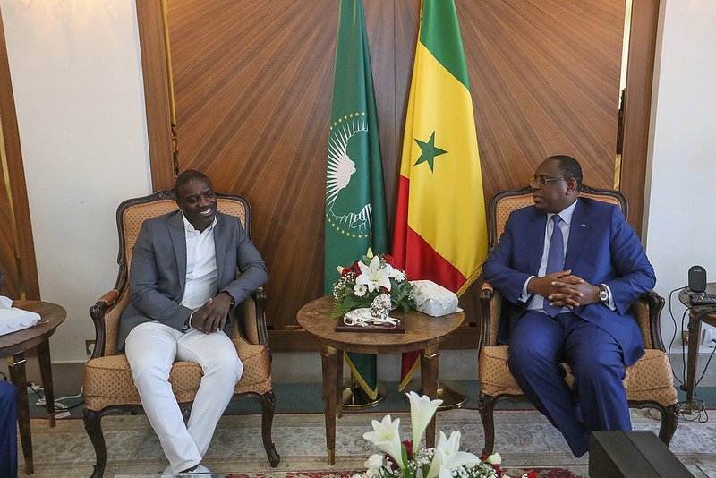 Porteur d’un projet d’investissement : Akon reçu par le Président Macky Sall au palais