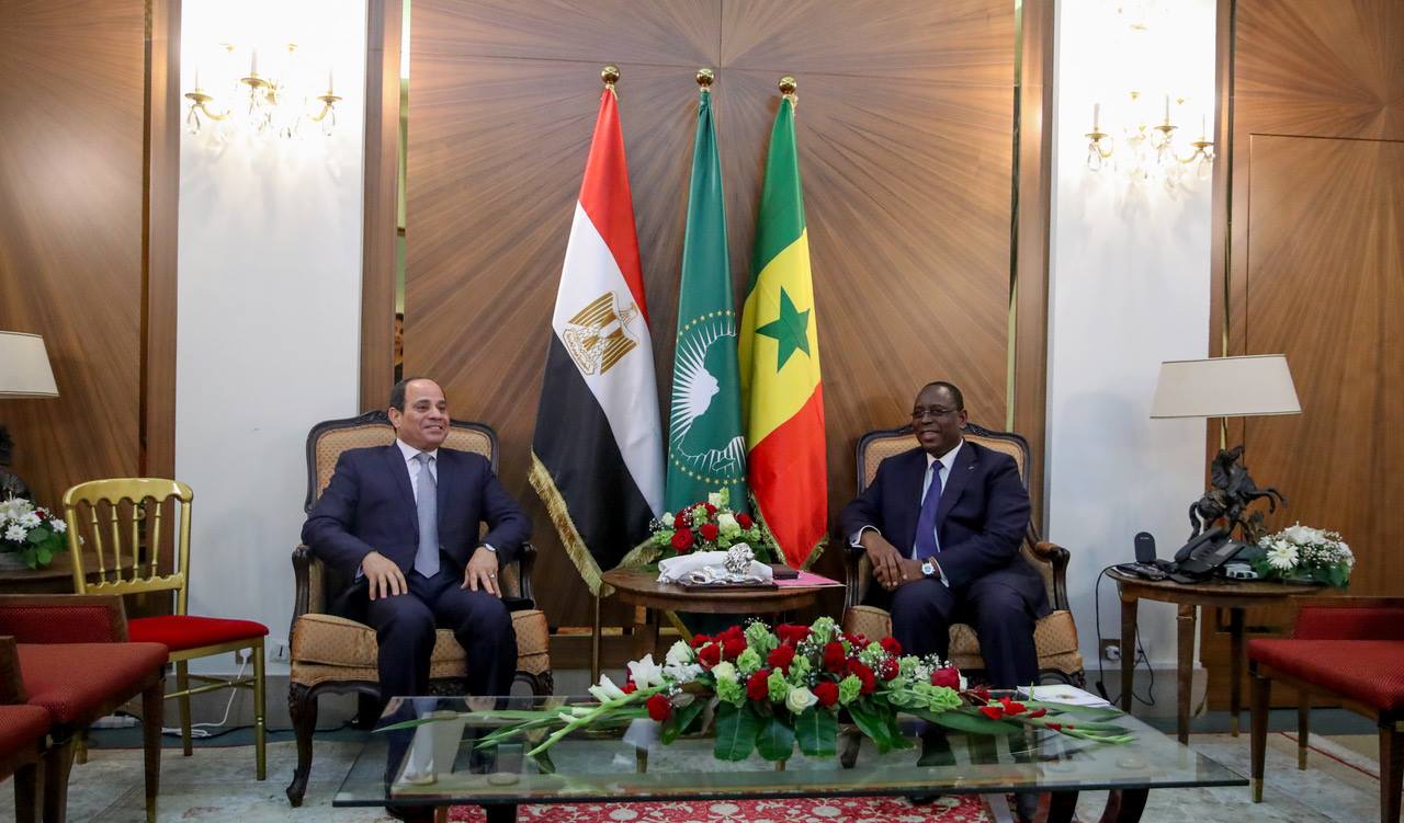 PHOTOS - Rencontre avec S.E. Abdel Fattah Al-Sissi au Palais de la République suivie d'un dîner de travail