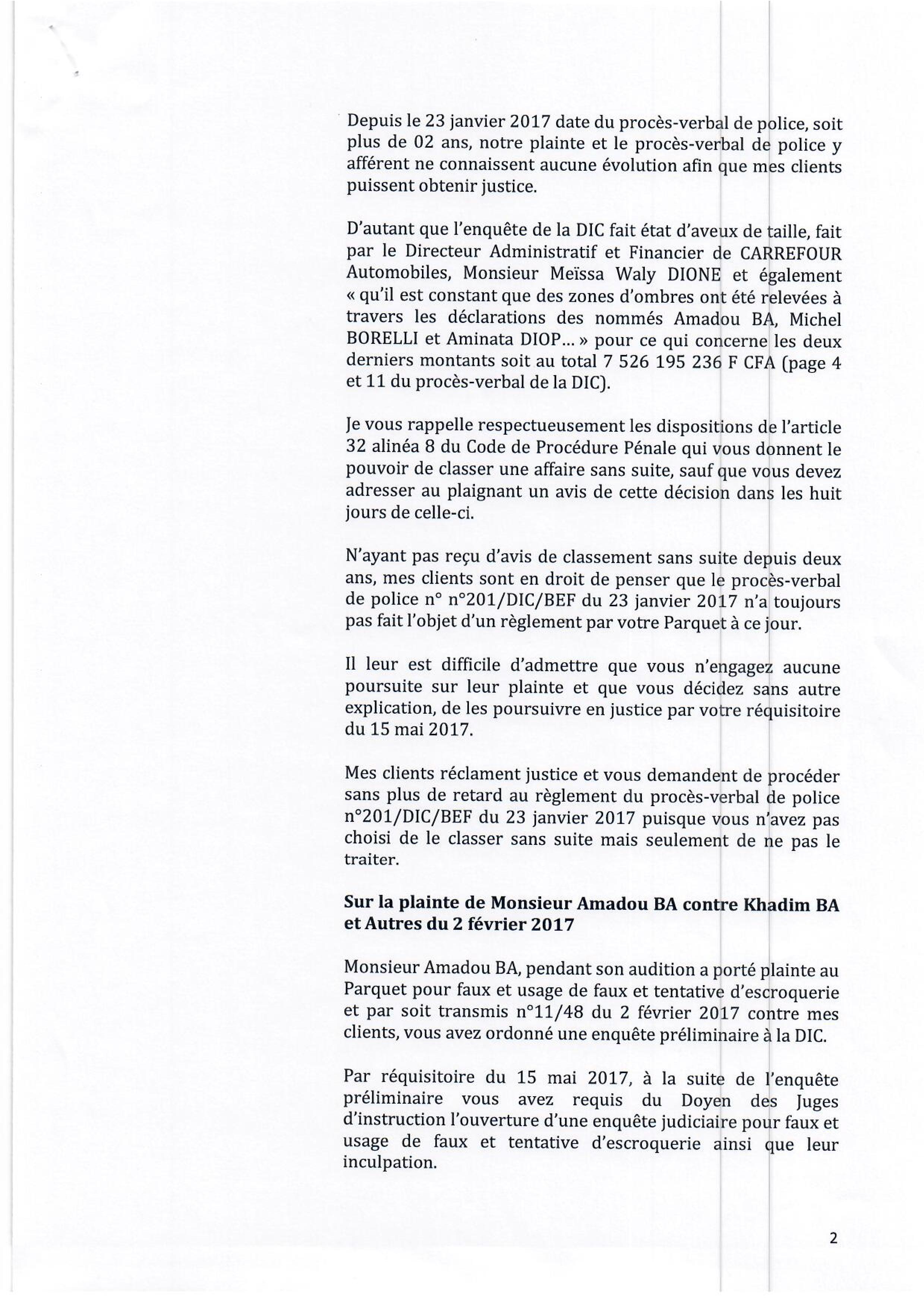 Aux origines de l’affaire Carrefour automobile : Amadou Ba accusé de malversations portant sur 27 milliards… ( Documents )