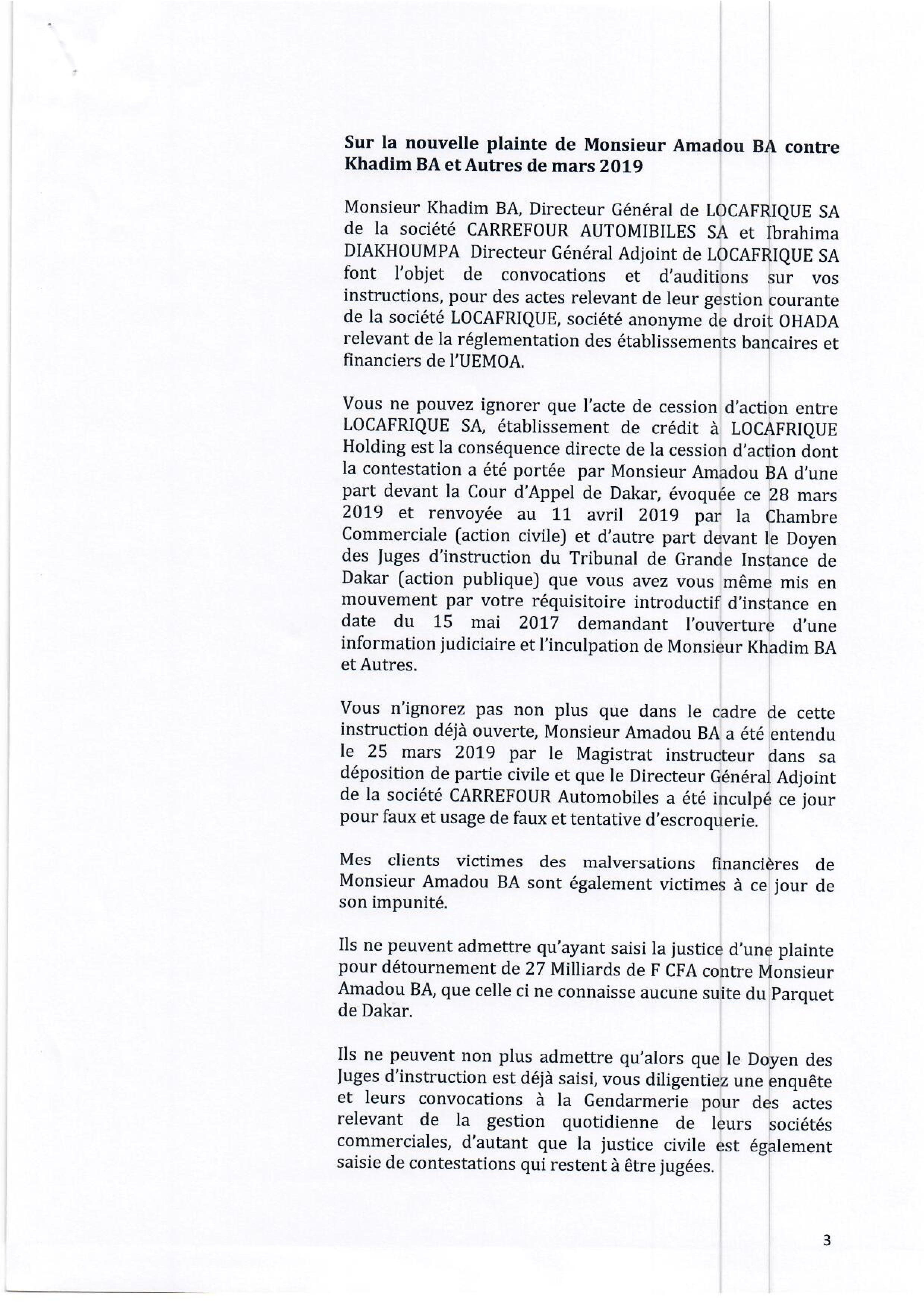 Aux origines de l’affaire Carrefour automobile : Amadou Ba accusé de malversations portant sur 27 milliards… ( Documents )