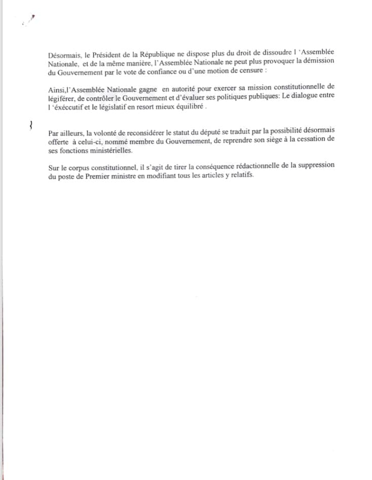 Le successeur de Macky Sall en 2024 ne pourra pas dissoudre l’Assemblée Nationale 