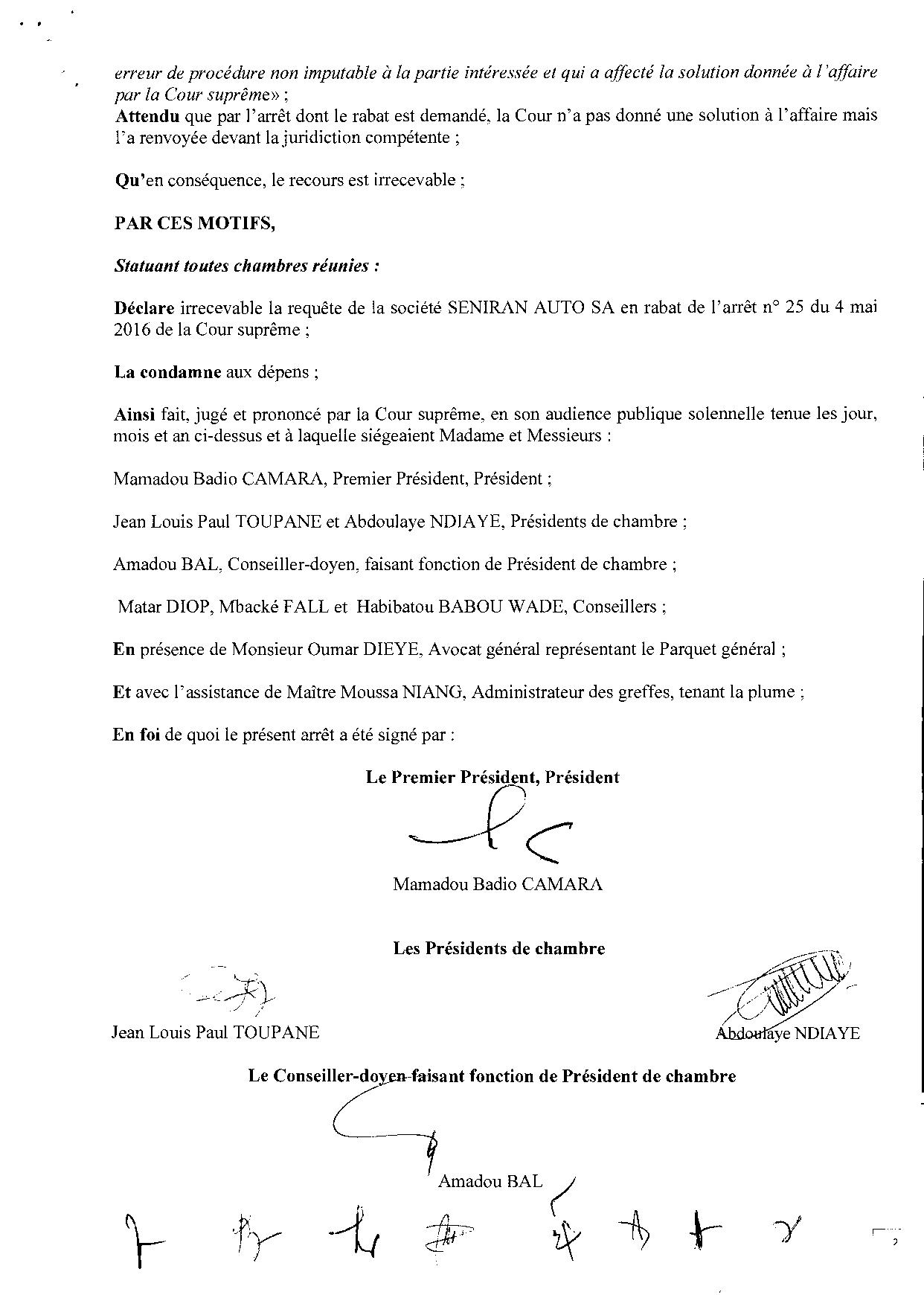 Cour suprême: Le recours de l’homme d’affaires Mbaye Faye contre l'ARMP rejeté Cour suprême: Le recours de l’homme d’affaires Mbaye Faye contre l'ARMP rejeté