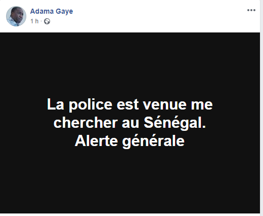 Voici les publications du journaliste d'Adama Gaye avant son arrestation ce lundi matin par la Dic