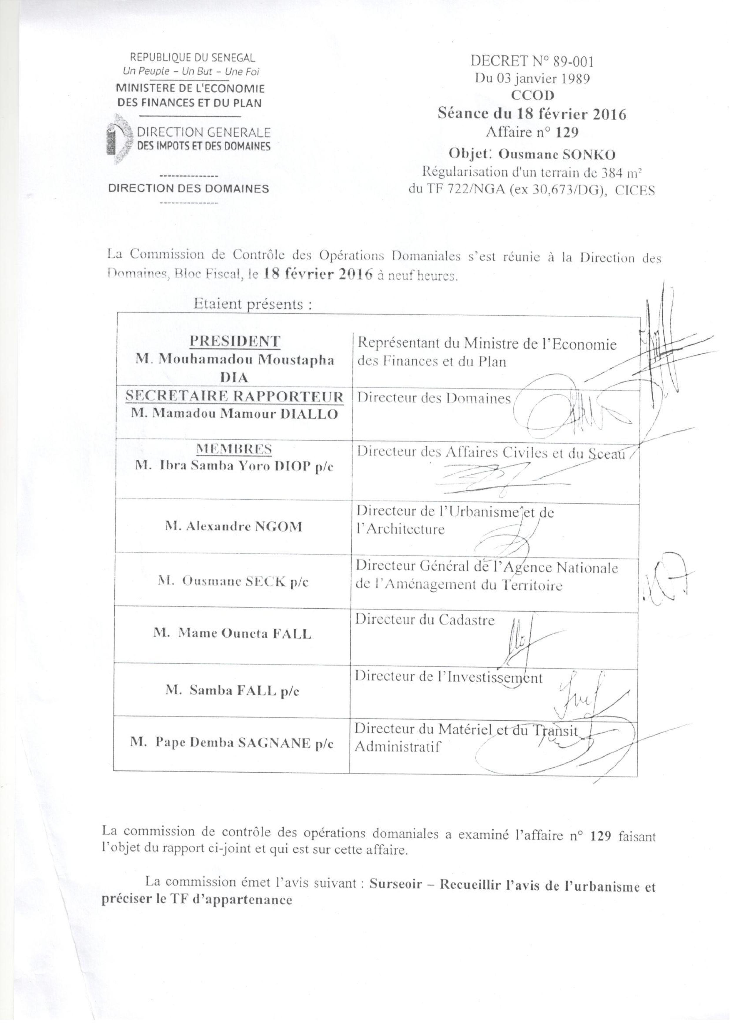 Demande de régularisation par voie de bail : Les parcelles du lotissement du CICES, 13 592 NGA (Ex TF 6226 DG), 772/NGA ex (30 673/DG) trahissent Ousmane Sonko