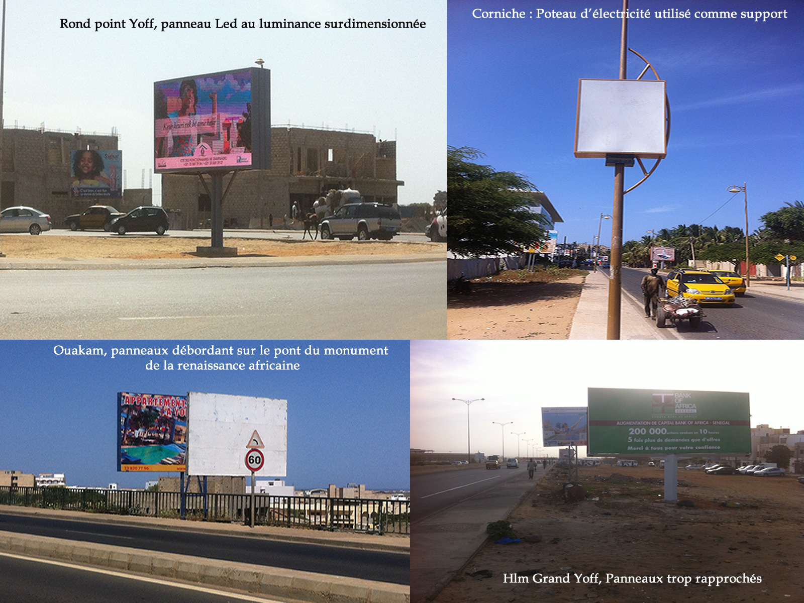 01COM GROUP - Location de 35 panneaux publicitaires partout à Dakar