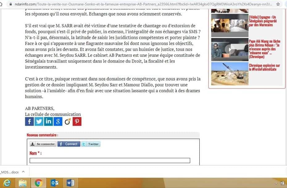 AFFAIRE 94 MILLIARDS : LA TOTALE VÉRITÉ PAR LES FAITS : Suite et Fin, Comme Promis.  ( Par L'auditeur Abdoulaye Ba Guer )