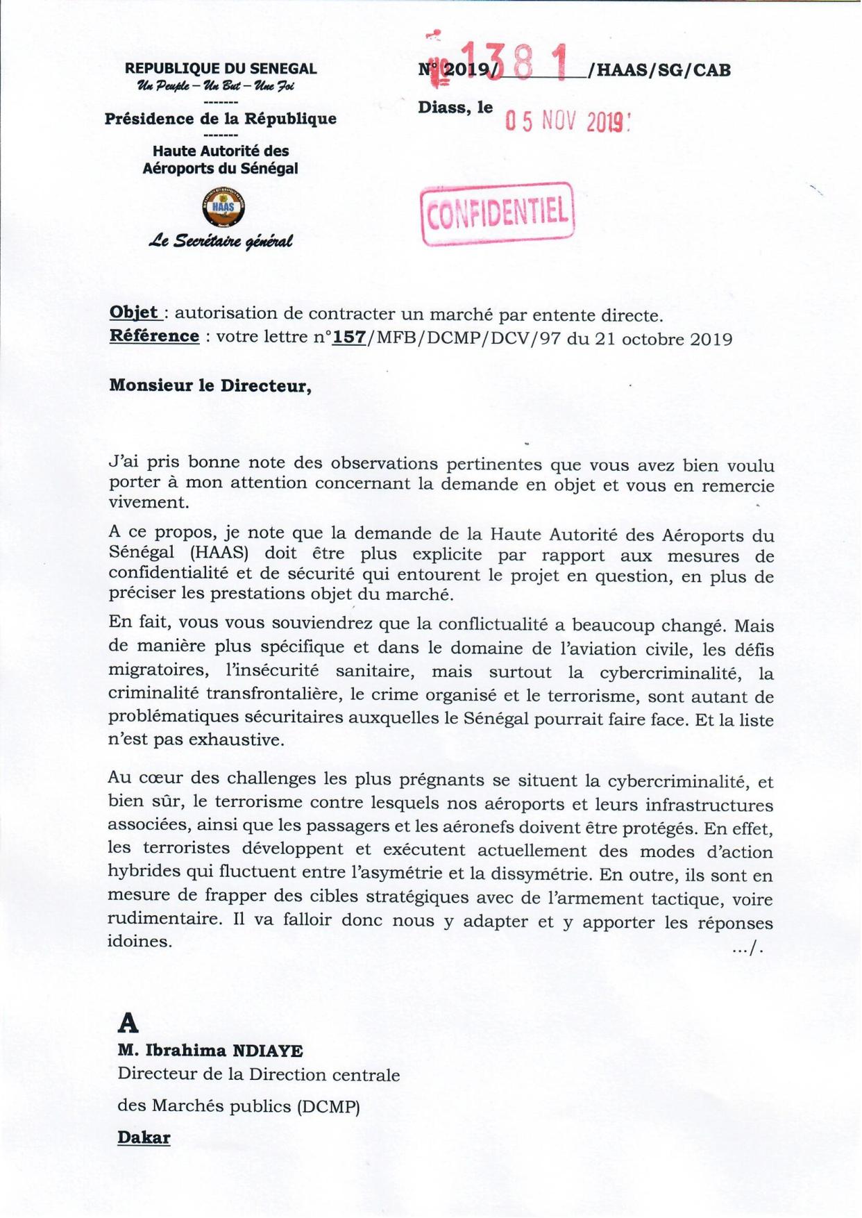 Un marché de gré à gré pollue encore l'atmosphère à l'aéroport international de Blaise Diagne
