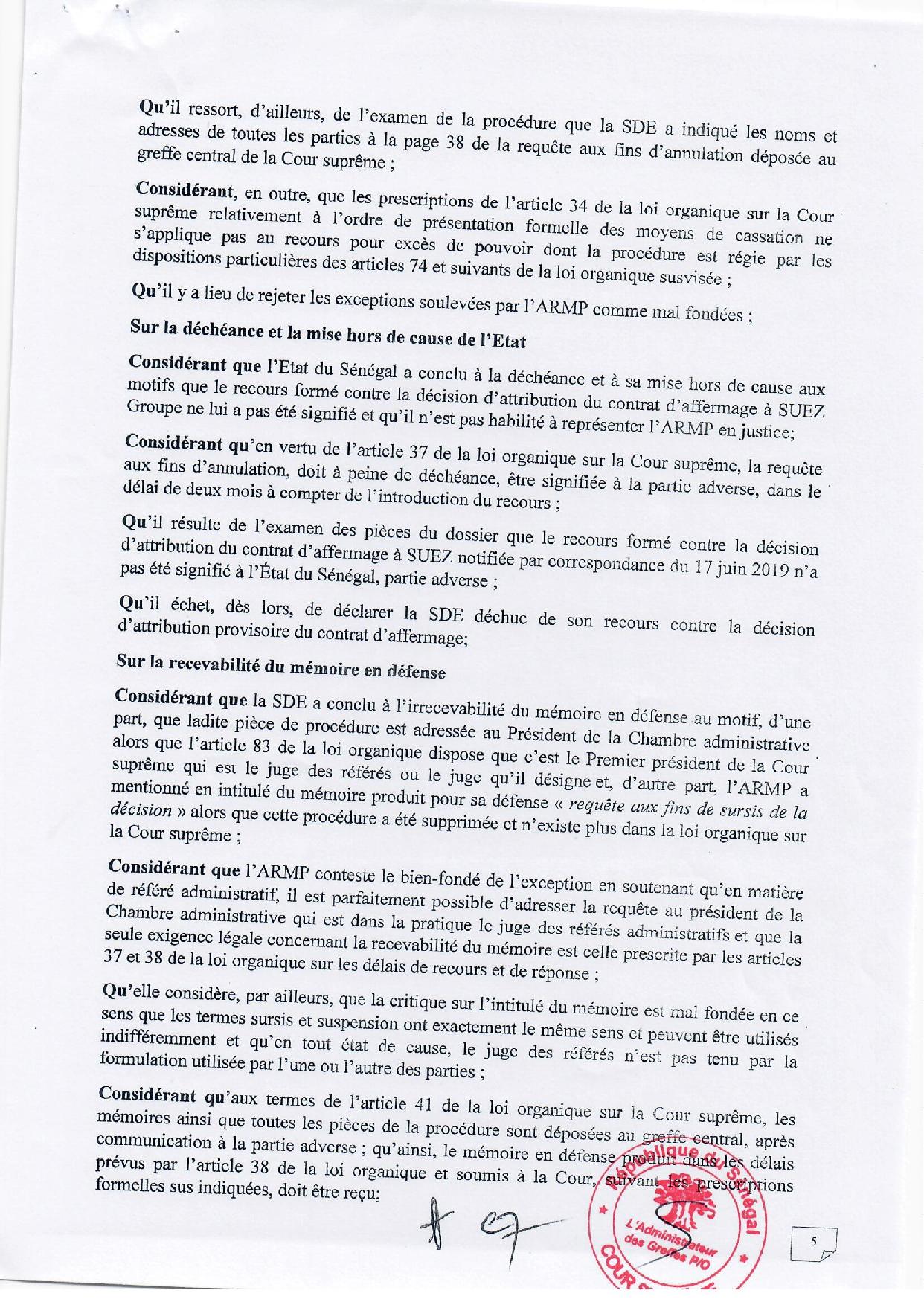 Contrat d’affermage de l’eau: Le Dg de l’Armp rétablit la vérité sur les prix proposés par la SDE et Suez