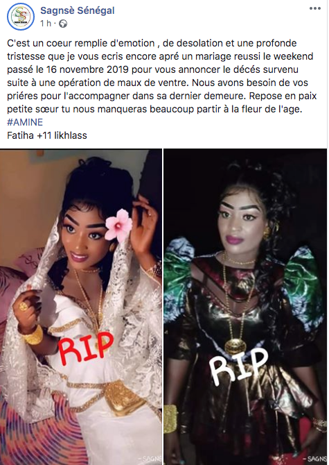 Mariée le week-end dernier, cette jeune femme rend finalement l’âme