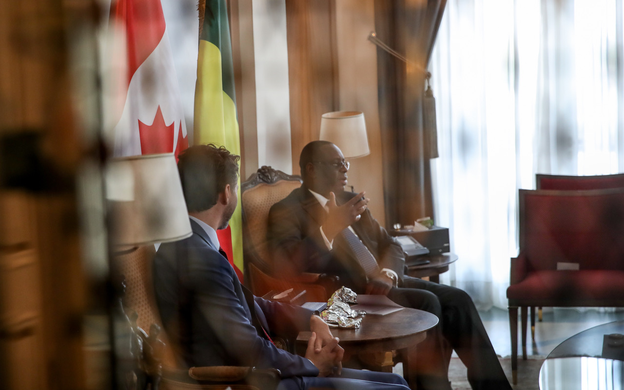 PHOTOS-les étapes de la rencontre entre Macky Sall et Justin Trudeau au Palais 