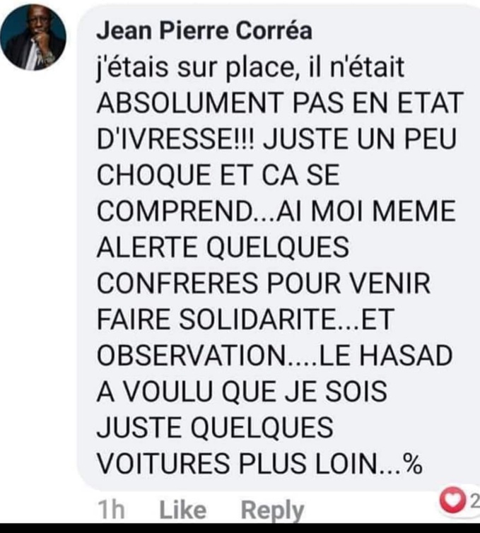 "Pape Alé Niang n'était pas ivre !"