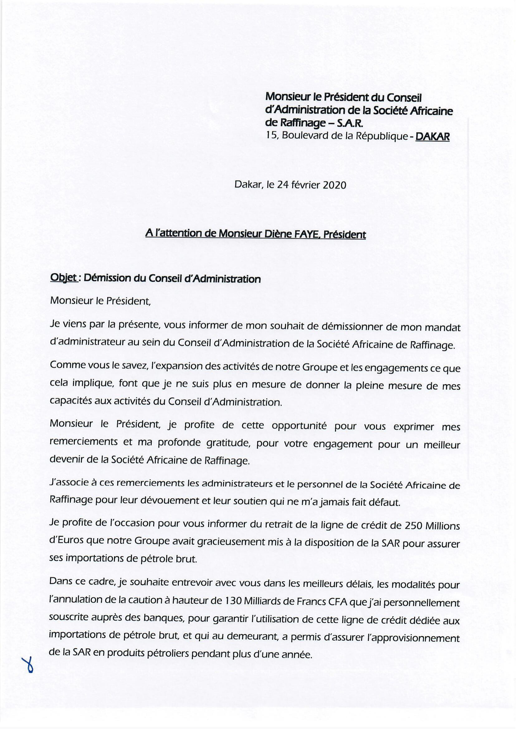 Retrait de la SAR: LOCAFRIQUE a-t-elle senti une "faillite" imminente ?
