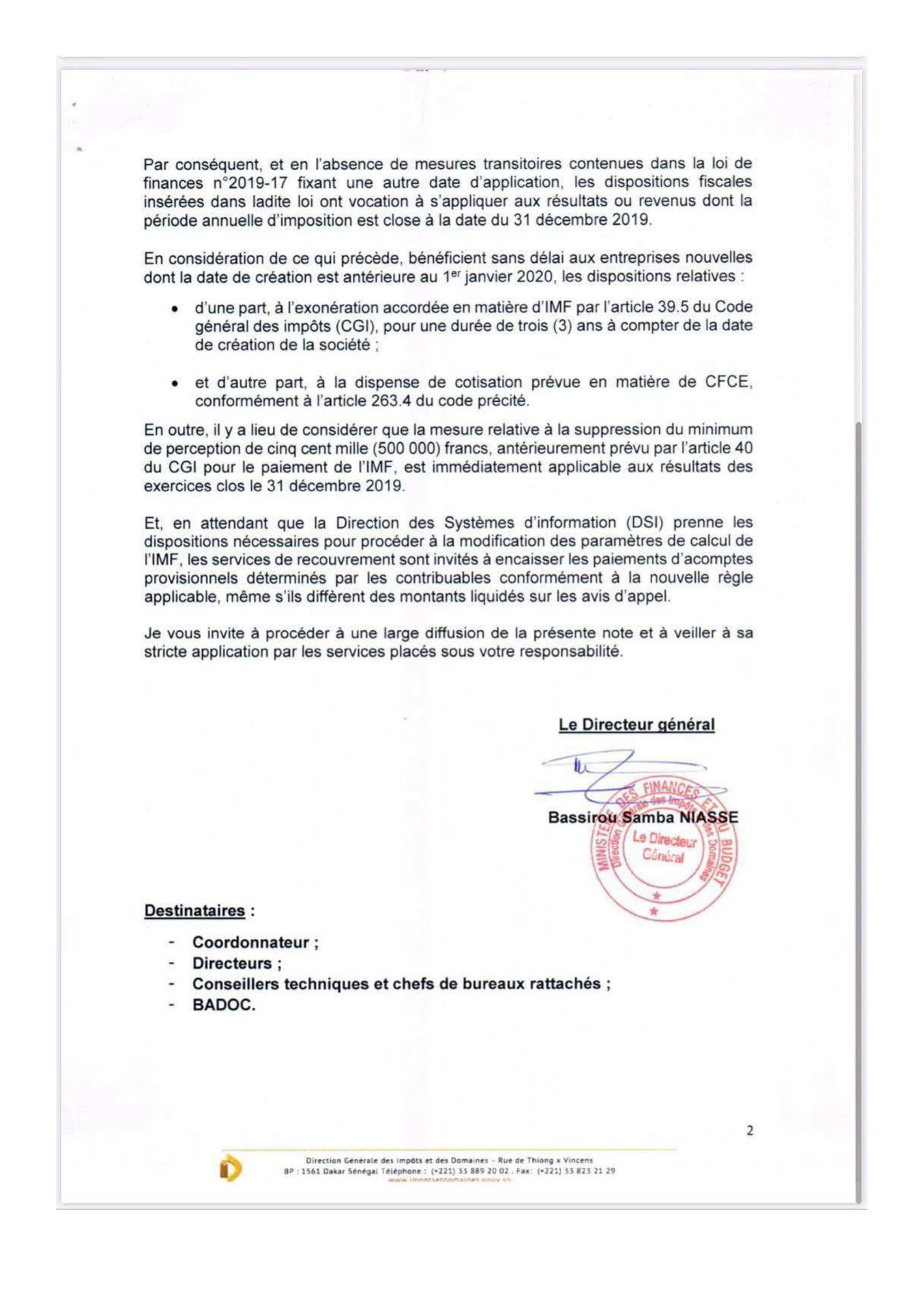 IMPÔTS : Samba Bassirou Niasse et Abdoulaye D. Diallo viennent de donner vie au "Startup Act"