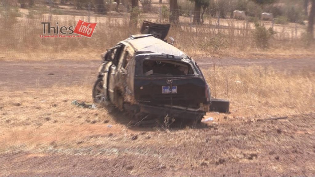 Photos - Les images de l'accident qui a coûté la vie à Serigne Abdourahmane Fall Tilala, son épouse et son chambellan