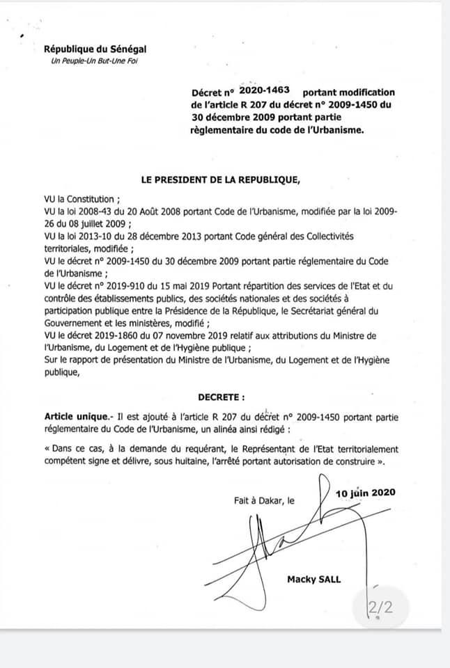 Délivrance des autorisations de construire: Le Code de l'Urbanisme modifié