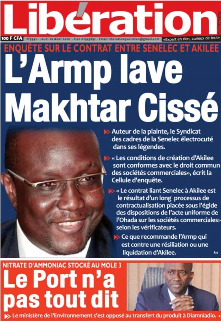 Enquête sur le contrat entre la société nationale et Akilee : L’Armp blanchit Makhtar Cissé et ridiculise le Syndicat des cadres de la Senelec