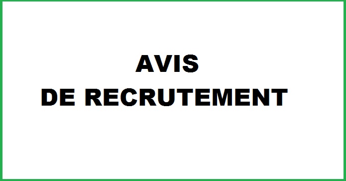Avis de recrutement :