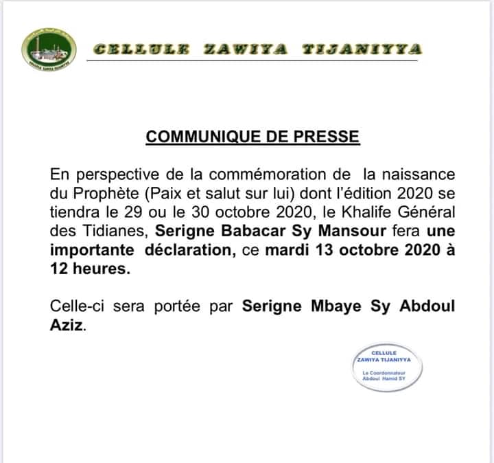 Organisation du Gamou: Tivaouane se prononce demain
