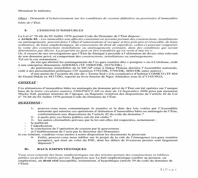 Affaire Terme Sud et cession des immeubles de l’Etat: Ousmane Sonko « convoque » le gouvernement à l’Assemblée nationale