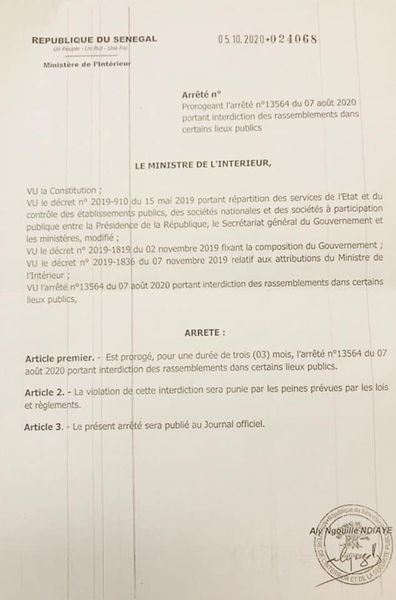 Port du masque, interdiction des rassemblements: L'Etat proroge les arrêtés